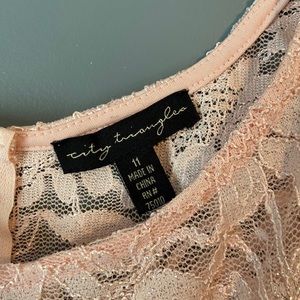 Cropped full length dress